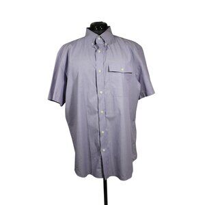 Banana‎ Republic men's soft wash light purple short sleeve button down shirt XL